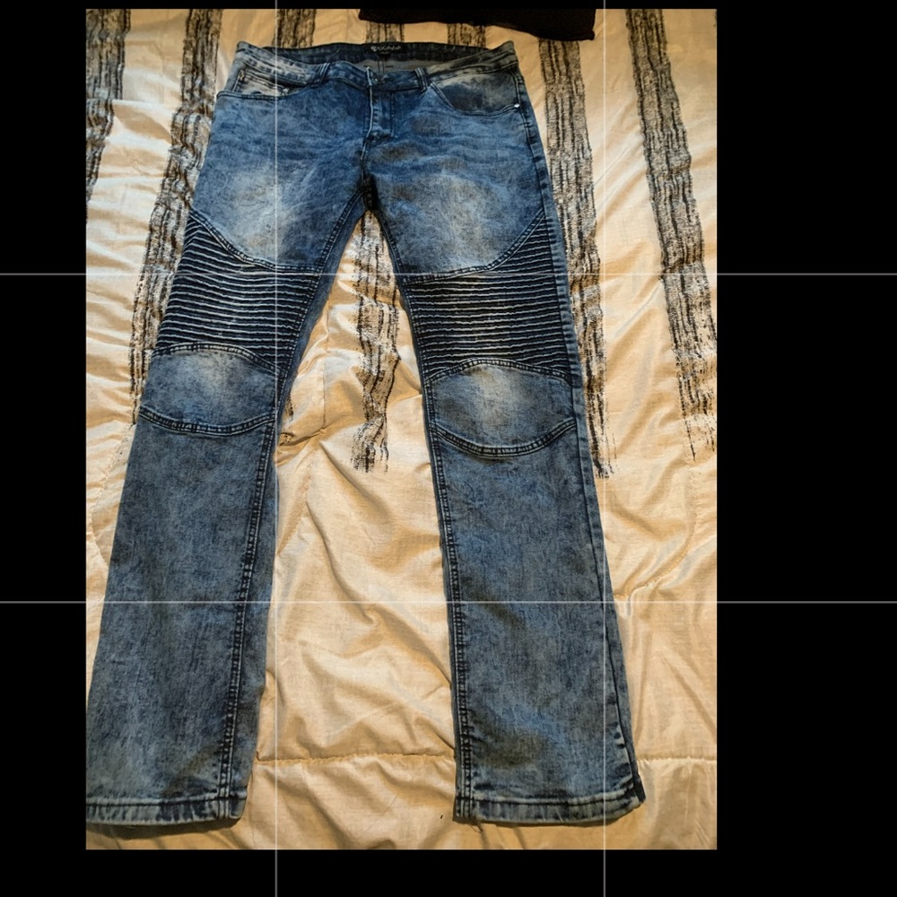 Men moto jeans size 36x32